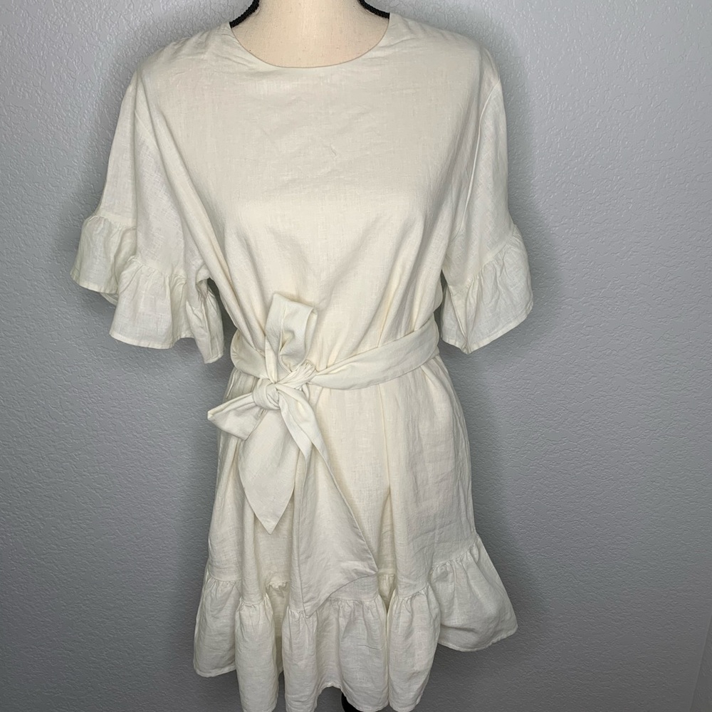 Urban Outfitters Cream Midi Dress